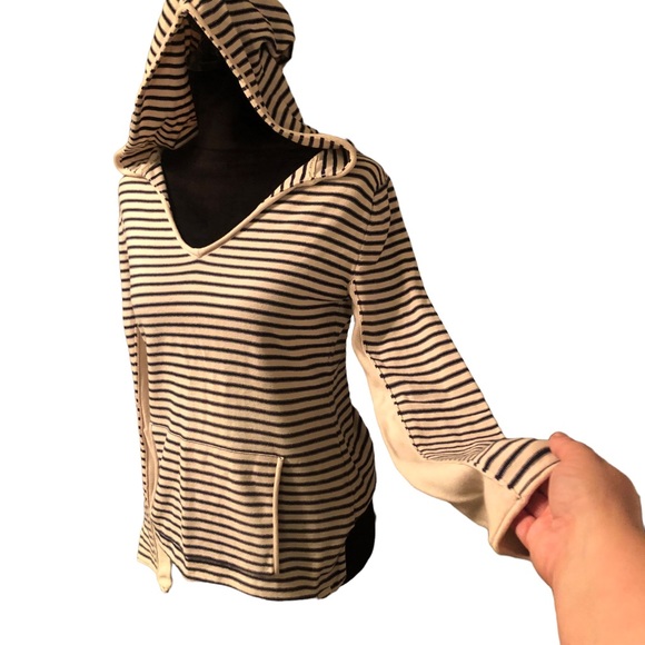 Roxy Blue & White Striped Hoodie size X-Large - Picture 11 of 12